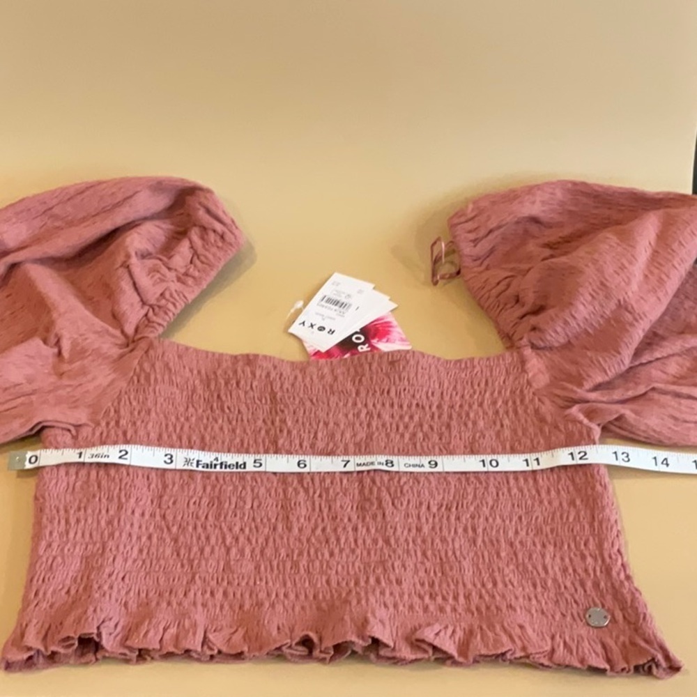 Roxy Sunset walks mauve Textured Top - Picture 2 of 9